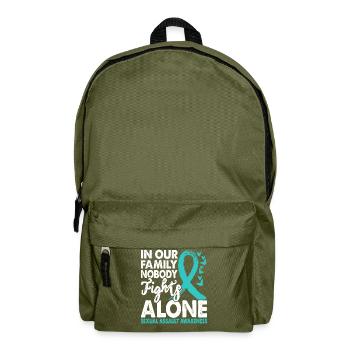 No one fights alone awareness of sexual - Backpack - olive green - Front