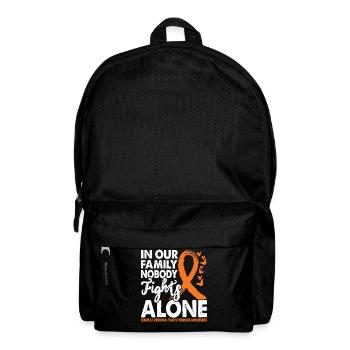 No one fights alone crps awareness month orange - Backpack - black - Front