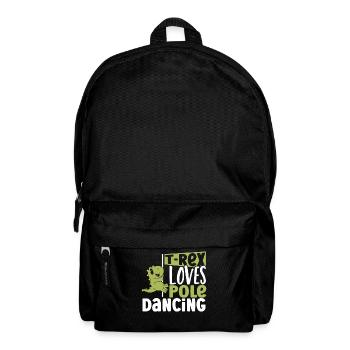 T-Rex liebt Pole Dancing Tyrannosaurus Dinosaurier - Rucksack - Schwarz - Vorne