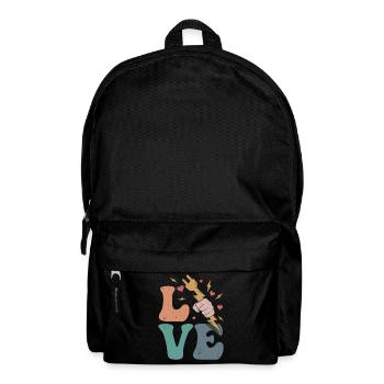 Electrician Line fitter LOVE - Backpack - black - Front