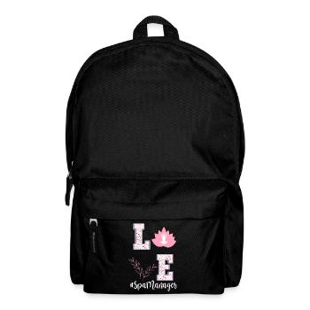 Love Spa Manager Valentine's Day T-shirt - Backpack - black - Front