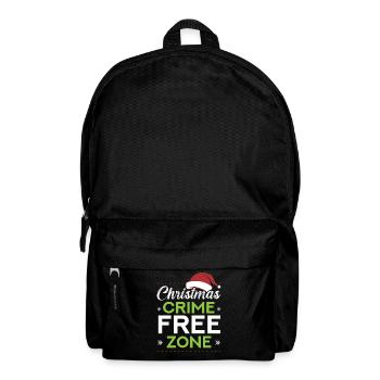 Christmas Crime-Free Zone Santa Police - Backpack - black - Front