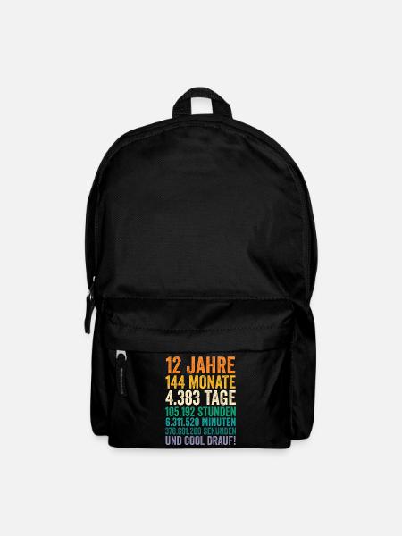12 Jahre Zwölfter Geburtstag - Rucksack - Schwarz