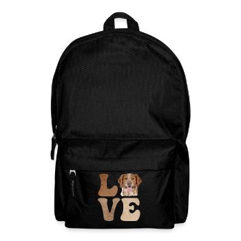 Brittany Spaniel Chien LOVE - Sac à dos - noir - Devant