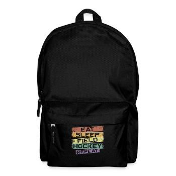 Terrain de hockey sur gazon Eat Sleep - Sac à dos - noir - Devant