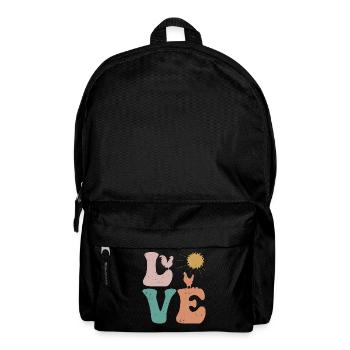 Éleveur d’animaux de ferme de poulet LOVE - Sac à dos - noir - Devant