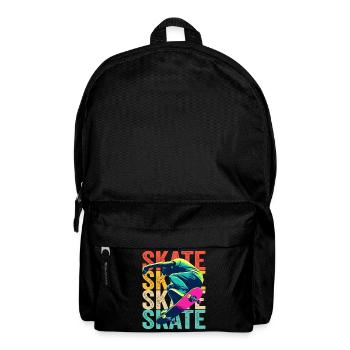Skateboarding Schlittschuh - Rucksack - Schwarz - Vorne