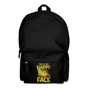 This is my happy face iguana - Rucksack - Schwarz - Vorne