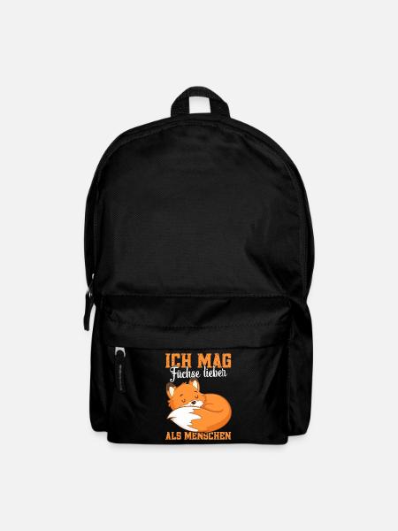 Fuchs Spruch Fuchs Outfit Fuchsliebhaber Fuchs - Rucksack - Schwarz