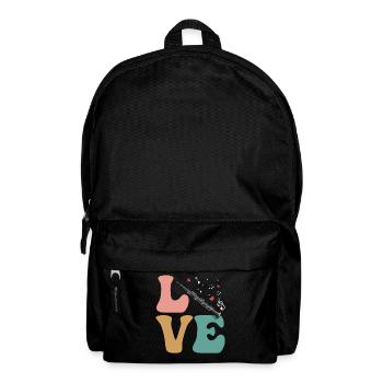 Clarinet Instrument Clarinetist LOVE - Backpack - black - Front