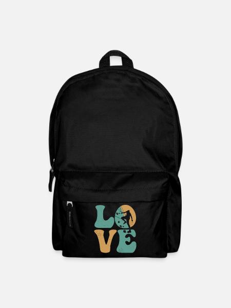 Klettern Kletterer Bouldern LOVE - Rucksack - Schwarz