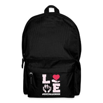Schöne Schulsozialarbeiterin Valentinstag - Rucksack - Schwarz - Vorne