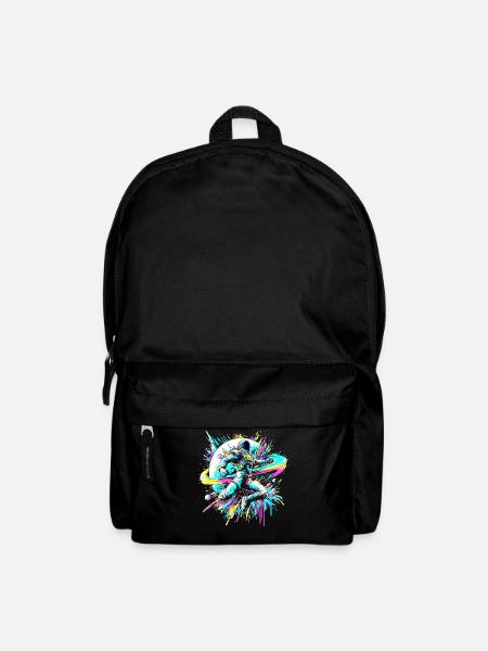 Astronaut bunte Farb Explosion Graffiti Weltraum - Rucksack - Schwarz