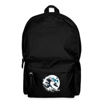 Astronaut Surfer Mond Wellenreiter - Rucksack - Schwarz - Vorne
