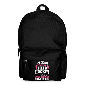Field Hockey A Day Without Field - Backpack - black - Front