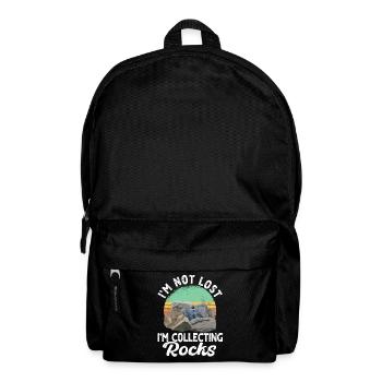 Funny Stone Collector Saying - Backpack - black - Front