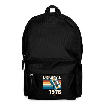 47. Geburtstag Mann Oktober Jahrgang 1976 Kassette - Rucksack - Schwarz - Vorne