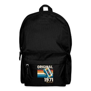 52. Geburtstag Mann Oktober Jahrgang 1971 Kassette - Rucksack - Schwarz - Vorne