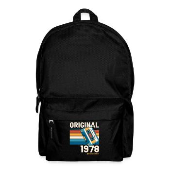 45. Geburtstag Mann Oktober Jahrgang 1978 Kassette - Rucksack - Schwarz - Vorne
