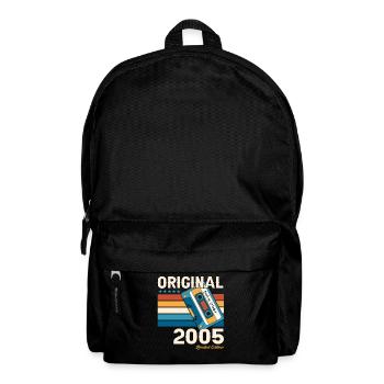 18. Geburtstag Mann Oktober Jahrgang 2005 Kassette - Rucksack - Schwarz - Vorne