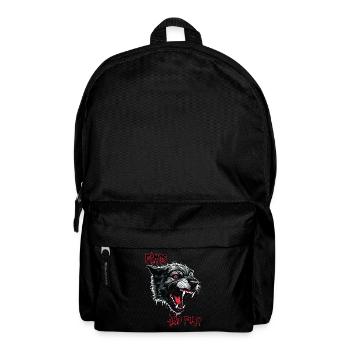 Dämon Schwarze Katze, Reißzähne und Wut - Rucksack - Schwarz - Vorne