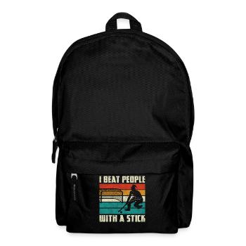 Field Hockey I Beat People With A - Backpack - black - Front