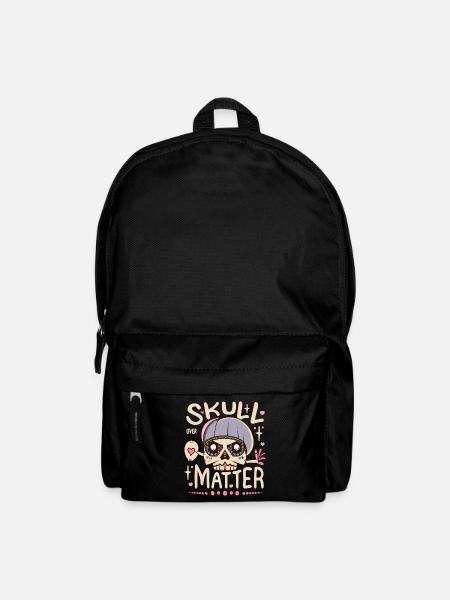 Skull Skull Skulls Skull Saying - Backpack - black