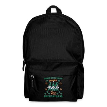 Geografie Liebhaber Gnomies St. Patrick's Day - Rucksack - Schwarz - Vorne