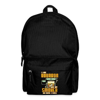 I Like My Bourbon And My Smoker And Maybe 3 People - Backpack - black - Front