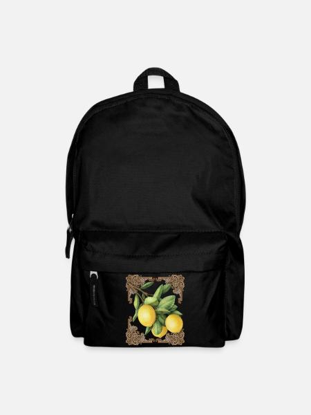 Vintage Zitronen Illustration - Rucksack - Schwarz