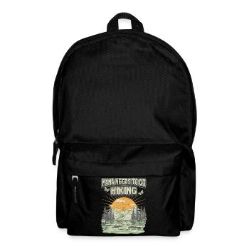 Maman Doit Faire De La Randonnée, Dire Vintage Montagnes, Randonnée - Sac à dos - noir - Devant