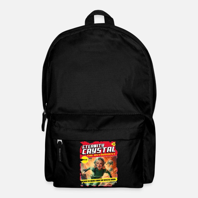50er, 1950 Comic, Weltall Raumschiff Kosmisch - Rucksack - Schwarz