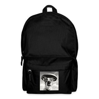 Selfie UFO Dog Funny Alien Ufo Dog Lover - Backpack - black - Front