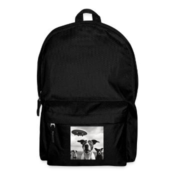 Selfie UFO Dog Funny Alien Ufo Dog Lover - Backpack - black - Front