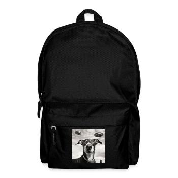 Selfie UFO Dog Funny Alien Ufo Dog Lover - Backpack - black - Front