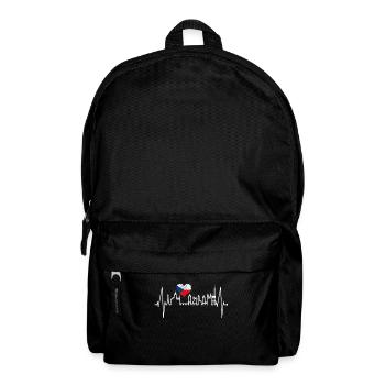 Prague Skyline Heartbeat Czech Republic Heart Love Praha - Backpack - black - Front