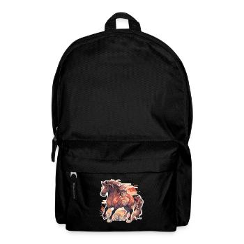 Pferd Pferde Stute Folen Reiten Reiter Geschenk - Rucksack - Schwarz - Vorne