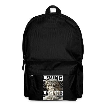 Greek God, Father's Day, Living Legend Saying - Backpack - black - Front
