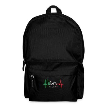 Milan Skyline Italy Heartbeat Fan Love Milano - Backpack - black - Front