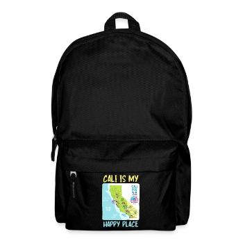 Californie, Californie Amour, Carte, Dicton - Sac à dos - noir - Devant