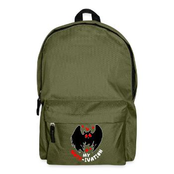 Mothman Crypttide Cryptozoology - Backpack - olive green - Front