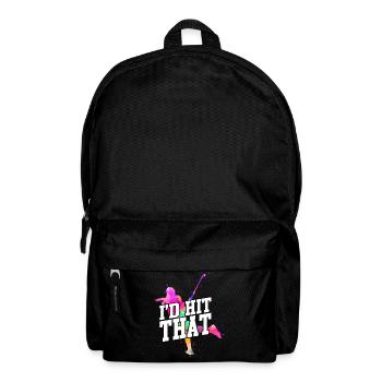 Field Hockey Watercolor I'd Hit - Backpack - black - Front
