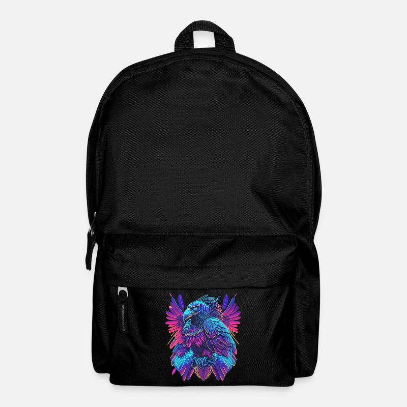 Neon Adler Synthwave Adler - Rucksack - Schwarz
