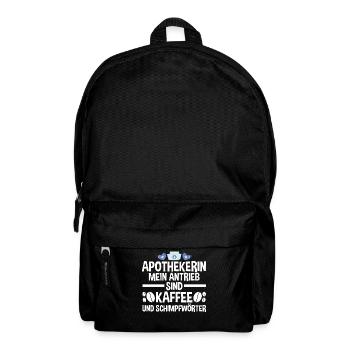 Apotheke Kaffee Pharmazie Mediziner Apothekerin - Rucksack - Schwarz - Vorne