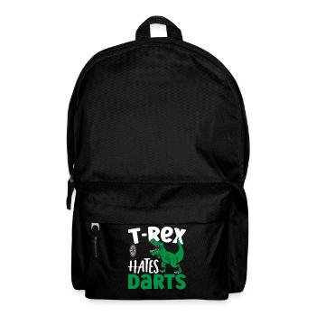 T-Rex hasst Darts T-Rex Dinosaurier-Liebhaber - Rucksack - Schwarz - Vorne