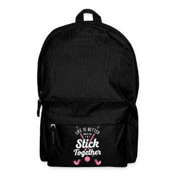 Field Hockey Life Is Better When - Rucksack - Schwarz - Vorne