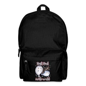 Best Dad In The World, Saying Father's Day, Seal - Backpack - black - Front