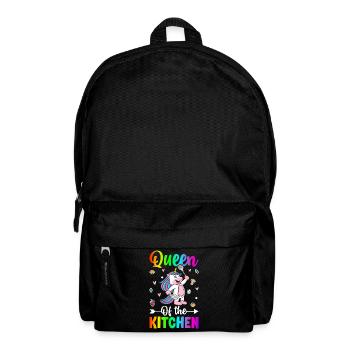 Köchin kocht - Rucksack - Schwarz - Vorne