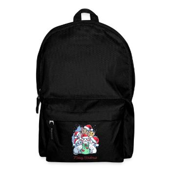Festive Cat Christmas Crew Design - Backpack - black - Front