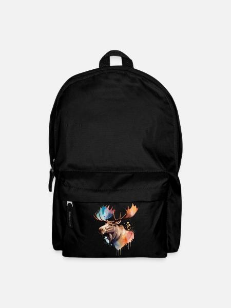 Moose Cool Colorful Colorful King of the Forest - Backpack - black